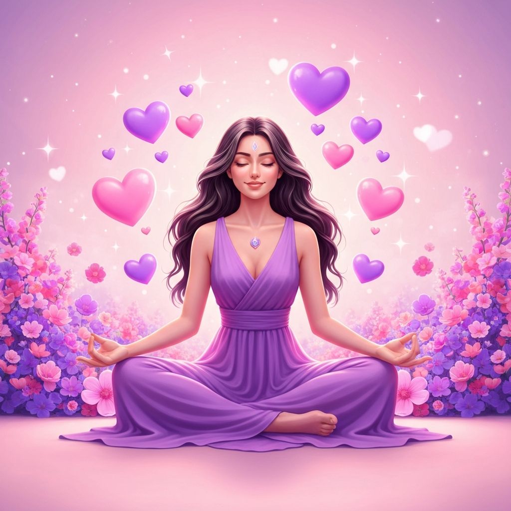 Woman meditating with wellness vibes